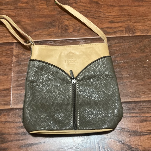 I Medici brown and tan leather crossbody bag - Picture 1 of 3